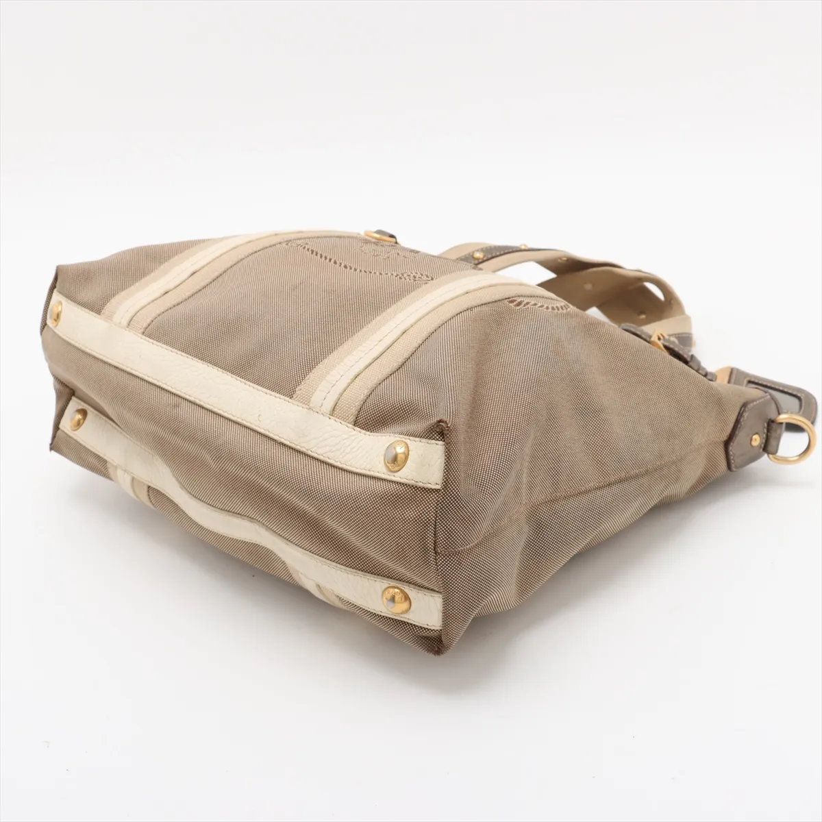 美品 プラダ ロゴ ジャガード 2WAY トート バッグ 斜め掛け ショルダー