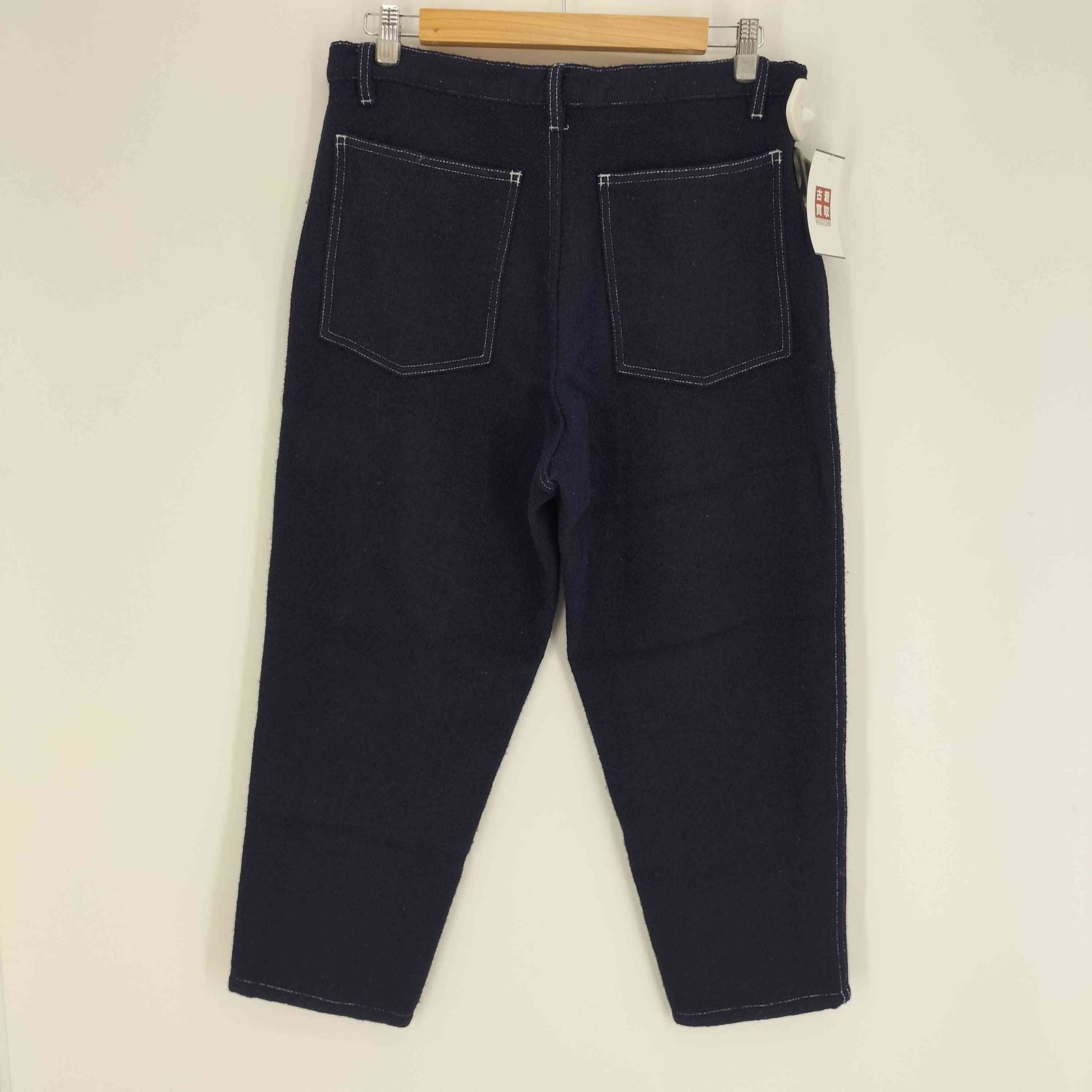 COMME des GARCONS SHIRT(コムデギャルソンシャツ) 11AW フランス製 ウール縮絨 製品染め インディゴ ウール テーパード パンツ メンズ JPN：M 【中古】【ブランド古着バズストア】 コムデギャルソンシャツ COMME des GARCONS SHIRT 11AW フランス製