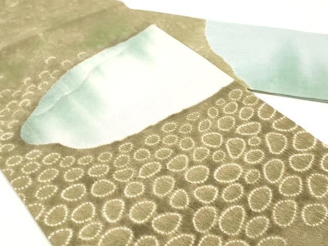 平和屋着物 九寸名古屋帯 絞り 霞文 鬼しぼ縮緬 ゑり善扱い 正絹 ob