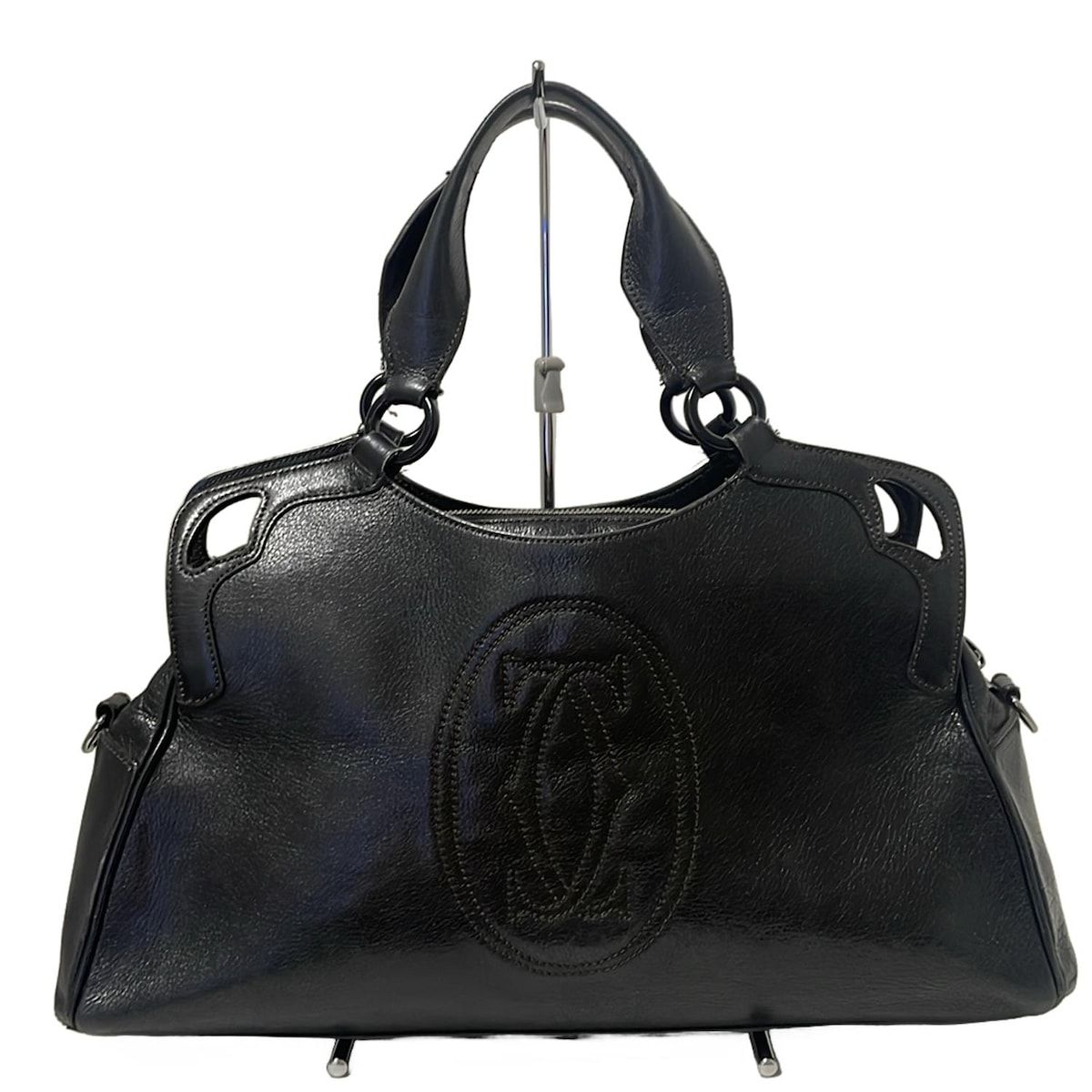 Cartier(カルティエ) ハンドバッグ マルチェロ 黒 レザー - メルカリ