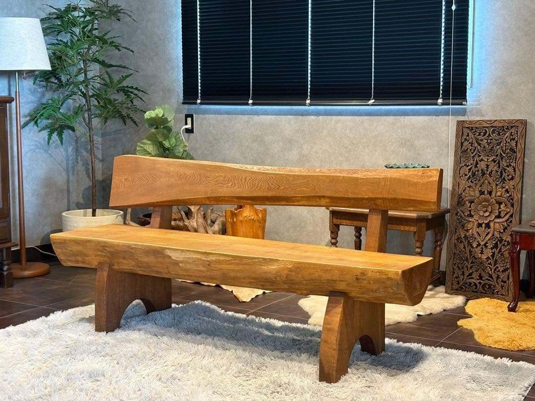 希少　無垢材　ベンチ　アンティーク　ヴィンテージ　和モダン　杉の木　モダン　YZ 希少 無垢材 ベンチ アンティーク ヴィンテージ 和モダン 杉の木