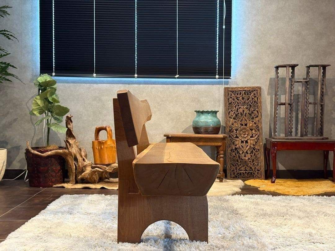希少 無垢材 ベンチ アンティーク ヴィンテージ 和モダン 杉の木