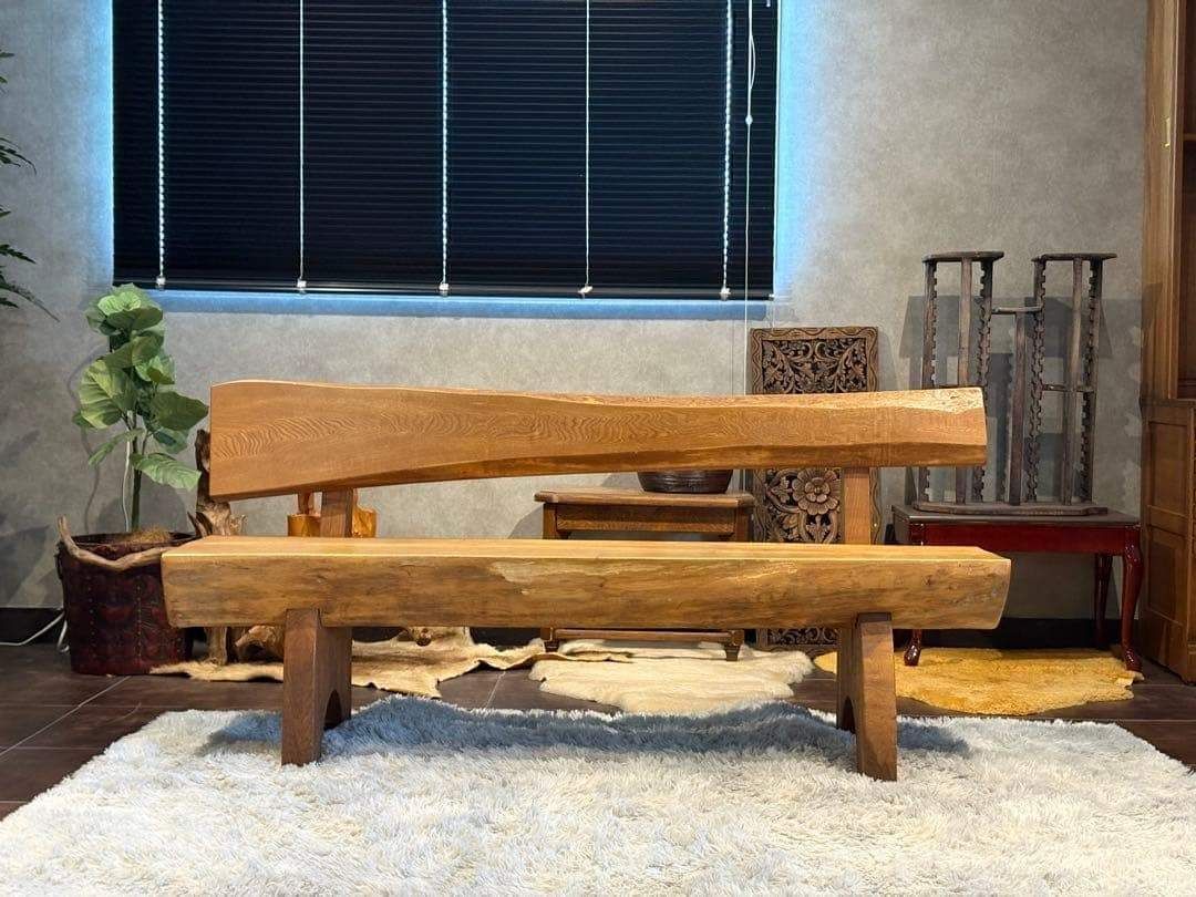 希少 無垢材 ベンチ アンティーク ヴィンテージ 和モダン 杉の木