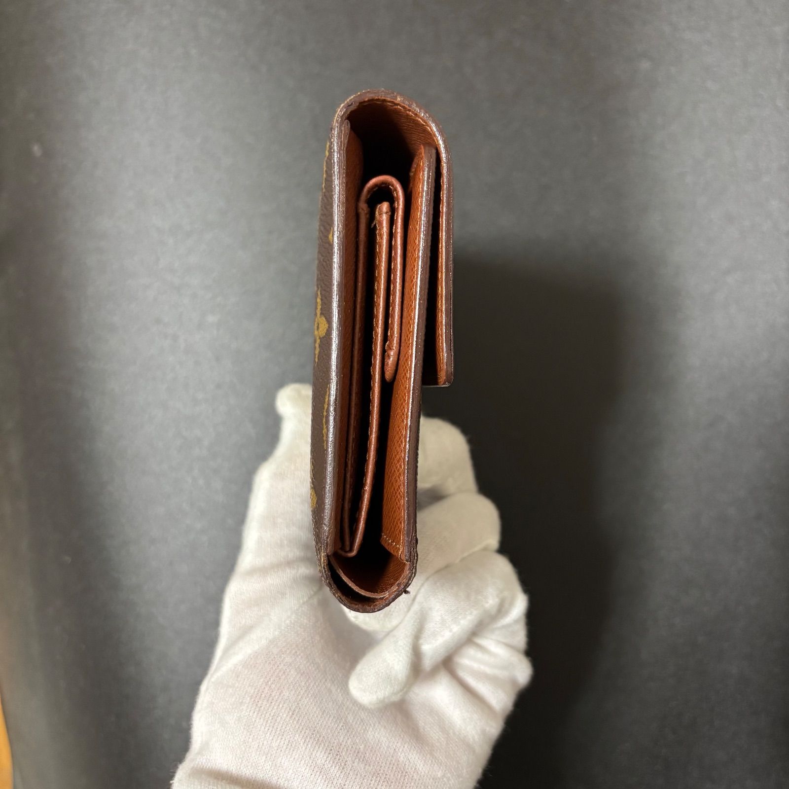 u10 ポルト トレゾール エテュイ パピエ モノグラム 3つ 三つ 折り