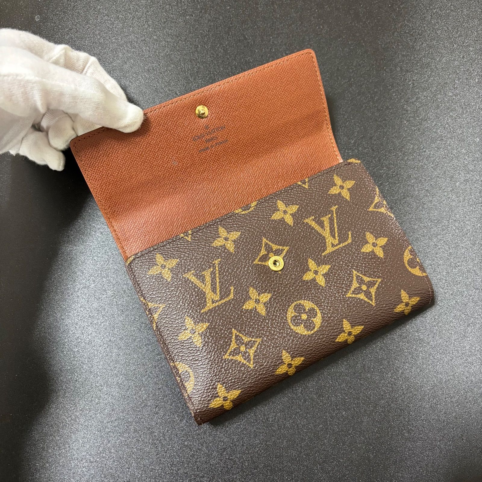 u10 ポルト トレゾール エテュイ パピエ モノグラム 3つ 三つ 折り