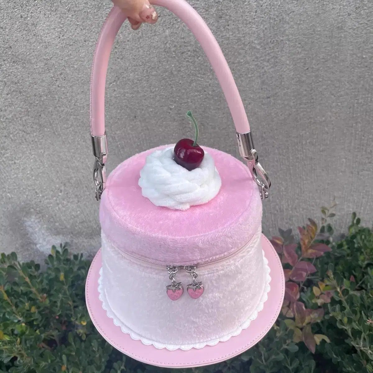ピンク プリン ハンドバッグ ケーキ 装飾 ロリータ スタイル インテリア 装飾品 2 COLOR