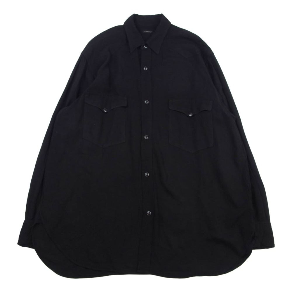 COMOLI コモリ レーヨン ウェスタンシャツ 25SS 長袖シャツ サイズ1