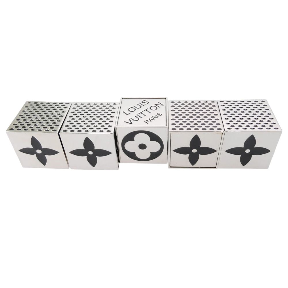 LOUIS VUITTON ルイ ヴィトン M 99454 LV CUBE GAME モノグラム ダイス ゲーム キューブ サイコロ シルバー系