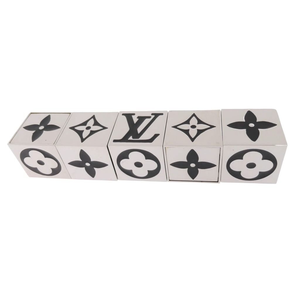 LOUIS VUITTON ルイ ヴィトン M 99454 LV CUBE GAME モノグラム ダイス ゲーム キューブ サイコロ シルバー系