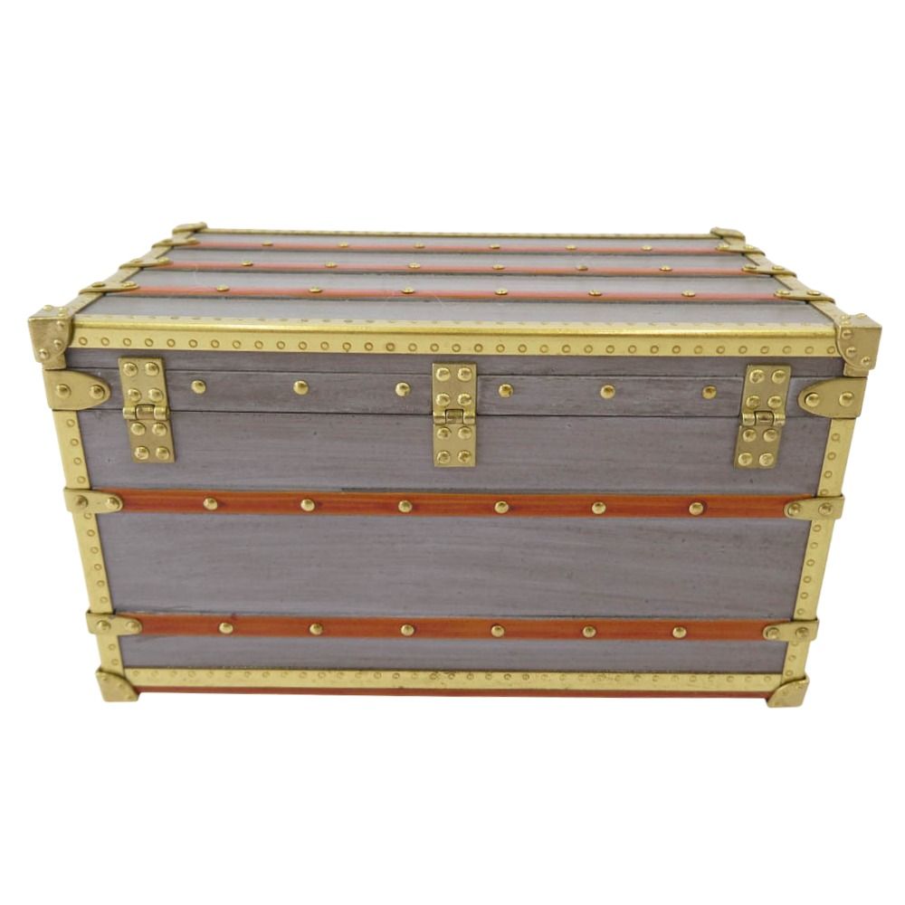 LOUIS VUITTON ルイ ヴィトン M 99455 MINI MALLE ZINC ミニマルジンク ラファイエット トランク オブジェ ペーパーウェイト グレー系 ゴールド系