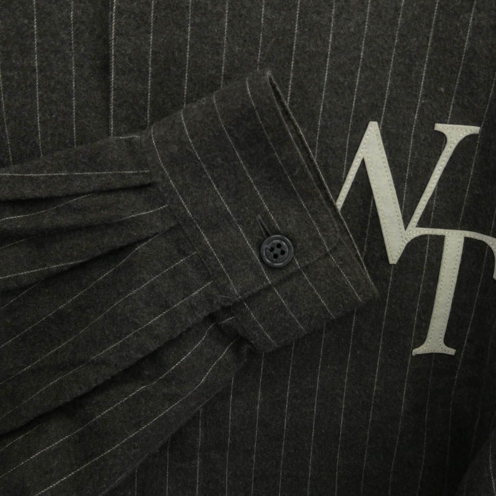 XL 22SS ダブルタップス ストライプ フランネル ベースボール シャツ WTAPS 22SS ベースボールシャツ