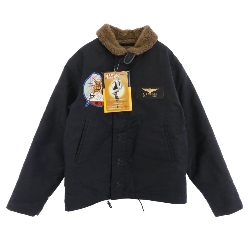 TOY S McCOY トイズマッコイ TMJ 2319 N-1 DECK JACKET MARILYN MONROE MISS N.A.S. マリリンモンロー デッキ ジャケット ミリタリージャケット ネイビー系 40