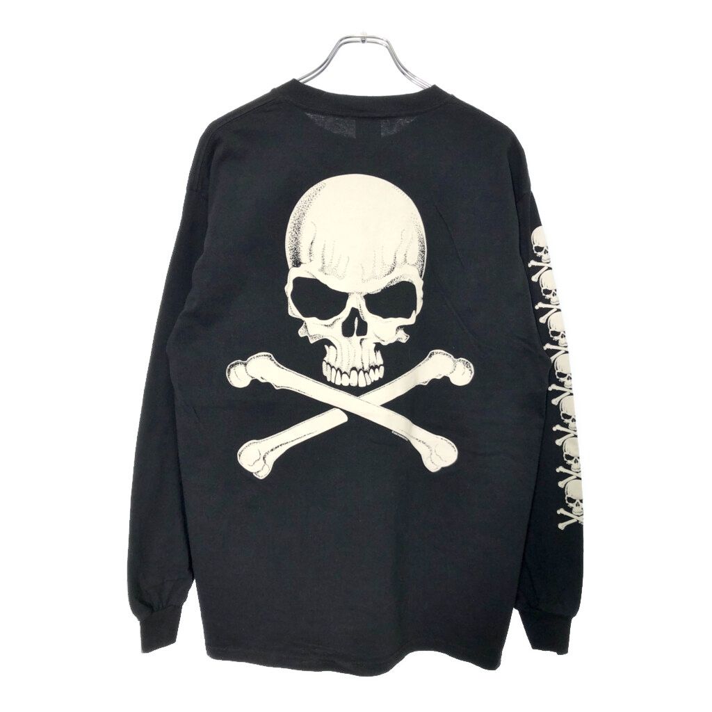 00年代 FASHION VICTIM スカル ガイコツ ドクロ 長袖Tシャツ Y2K