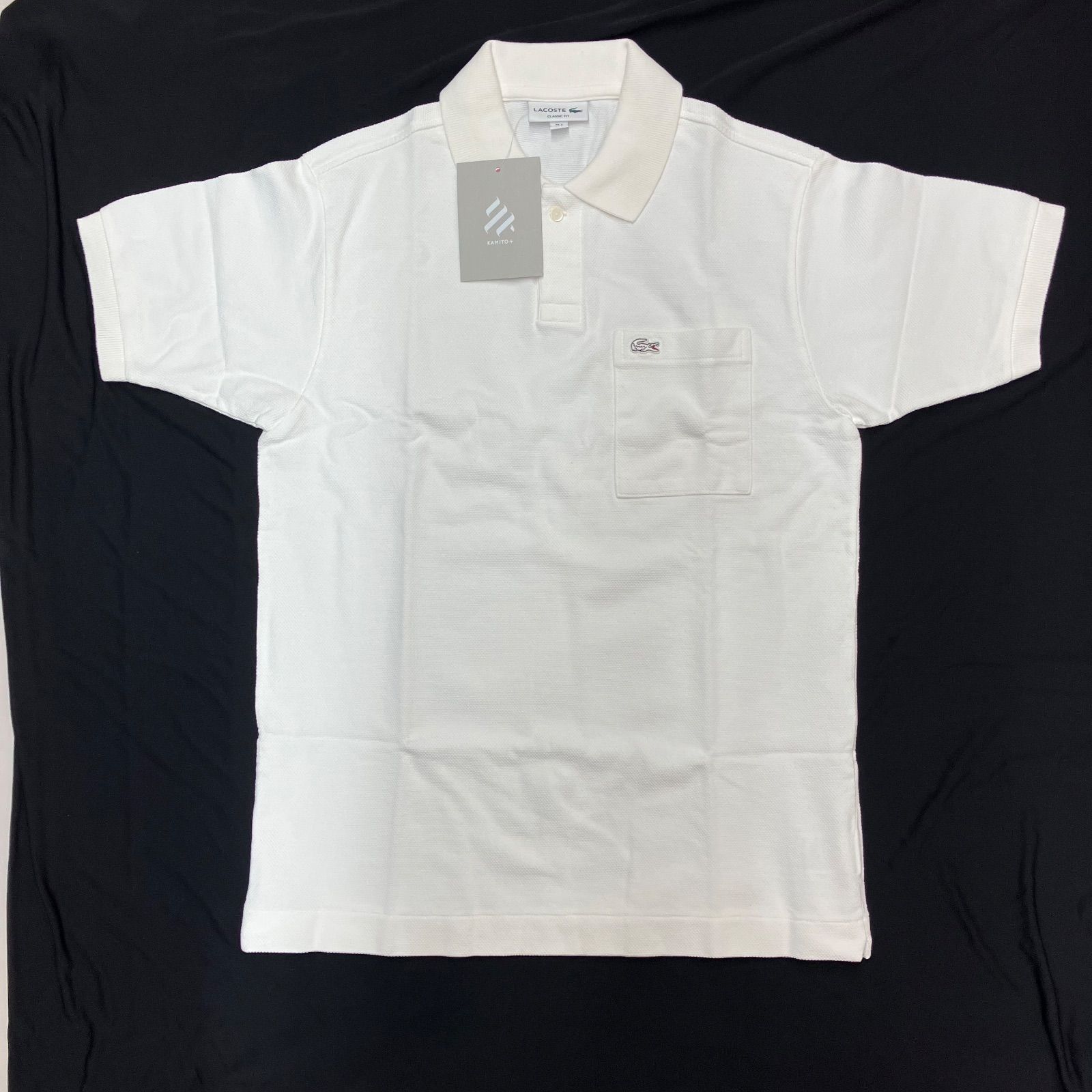 LACOSTE CLASSIC FIT ポロシャツ 白 ホワイト ラコステ 半袖ポロシャツ size 003 ゴルフウェア