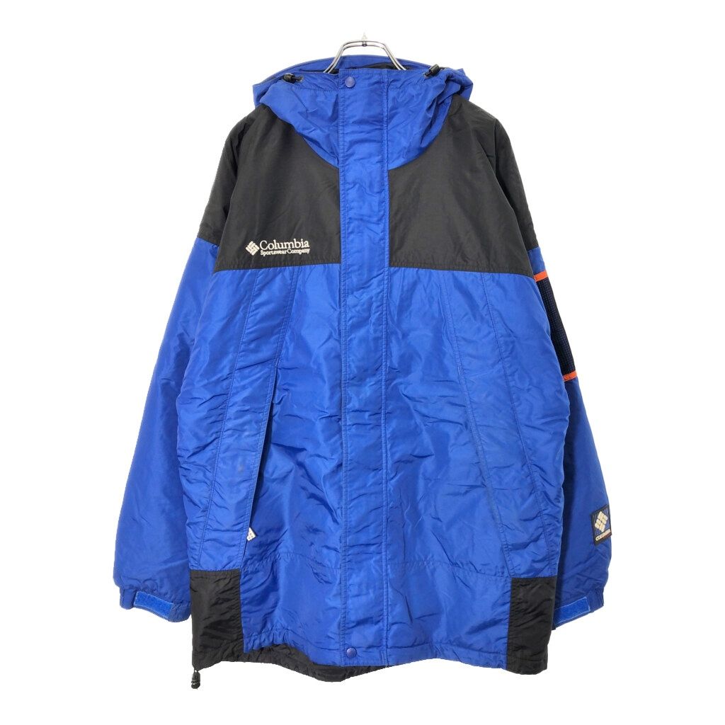 90年代 Columbia コロンビア マウンテンパーカー アウトドア ブルー メンズ L 古着 V 8996