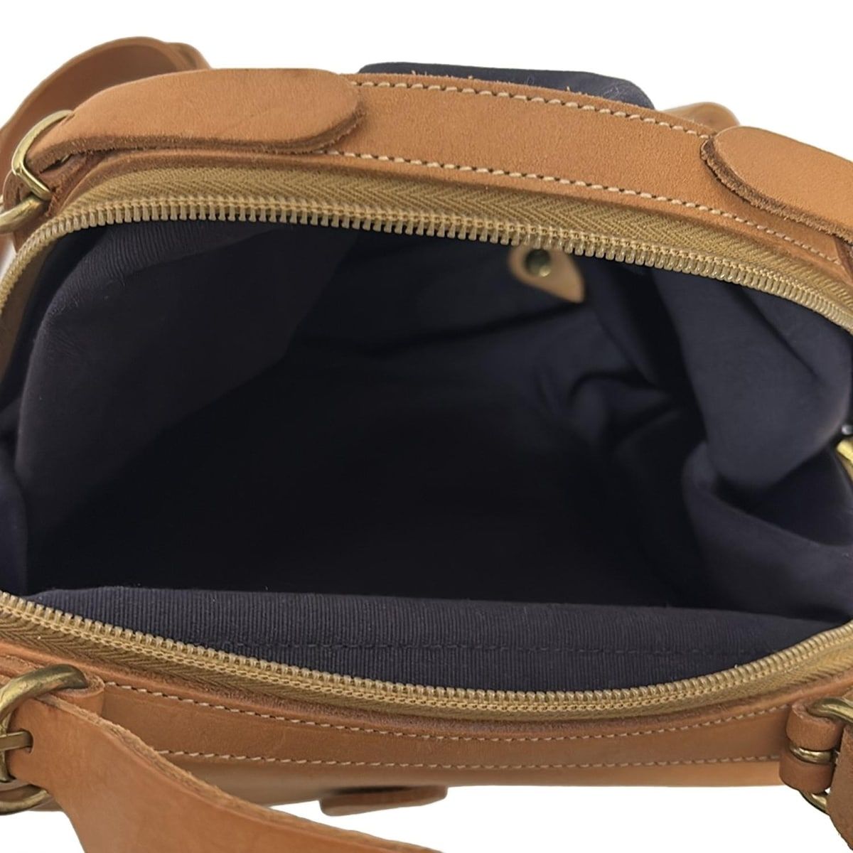  IL BISONTE イルビゾンテ リュックサック - ライトブラウン×ネイビー 2 way レザー リュック バックパック バッグ