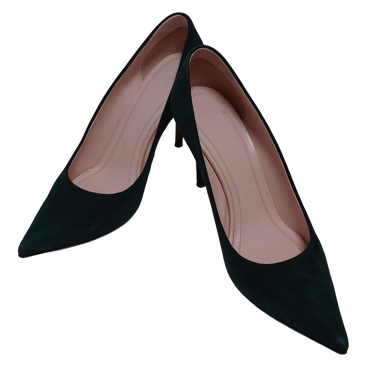 CELINE セリーヌ パンプス 37.5 レディース - ダークグリーン