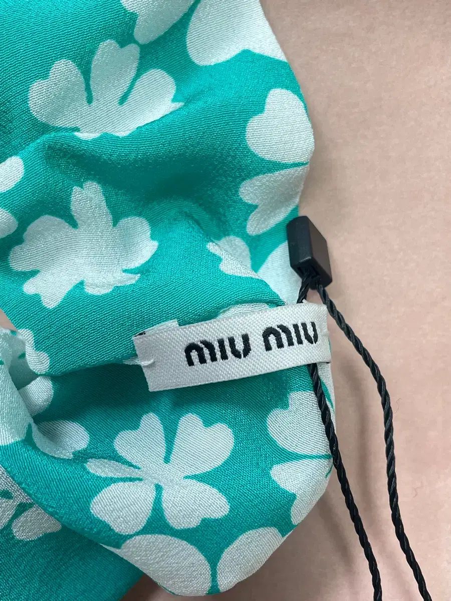  MIU ヘアバンド シュシュ スカーフ ミント COLOR バンダナ スカーフ 小物