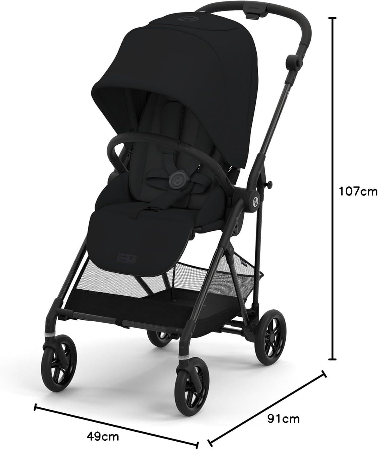  箱シール跡あり並行輸入品 メリオカーボン マジックブラック モデル 1台 サイベックス ベビーカー ベビーカー バギー 外出 移動用品