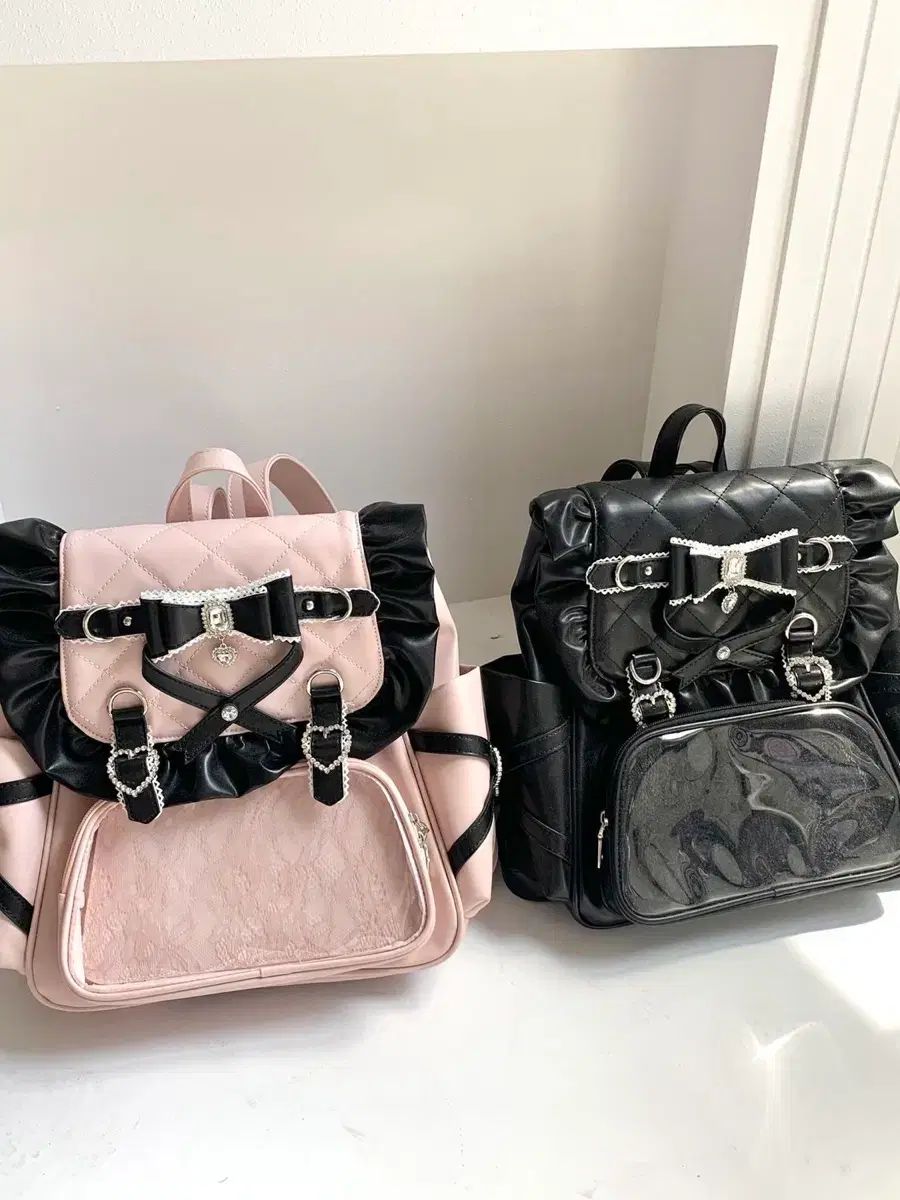 リボン装飾サブカルチャー バックパック カジュアル スタイル