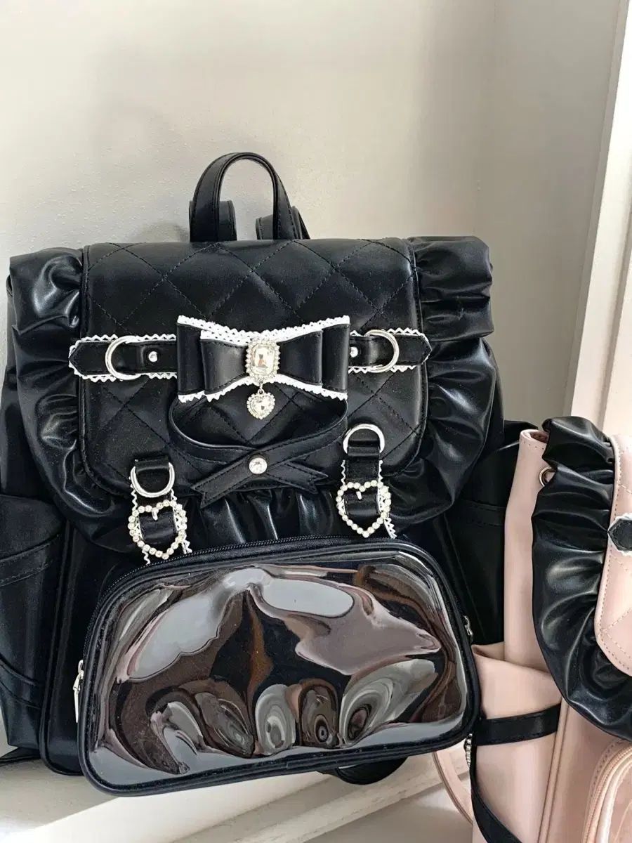  リボン装飾サブカルチャー バックパック カジュアル スタイル メッセンジャーバッグ ショルダーバッグ