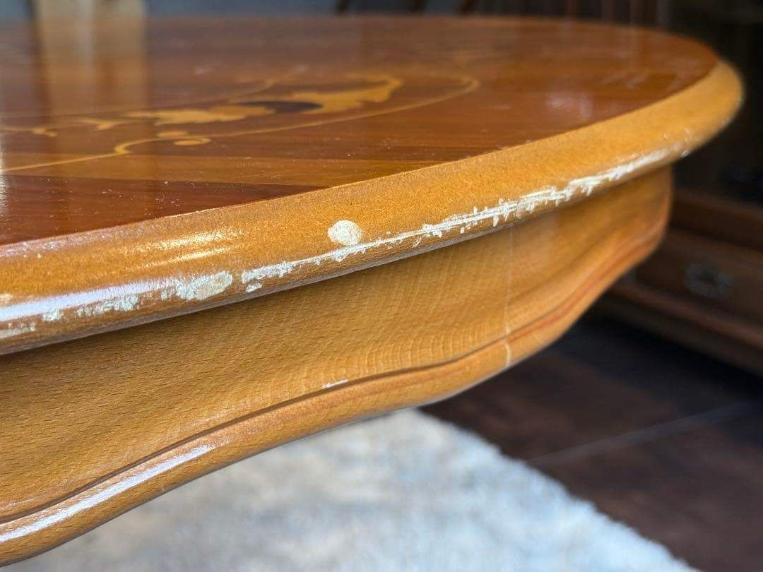 希少 象嵌 丸テーブル センターテーブル ラウンドテーブル クラシック