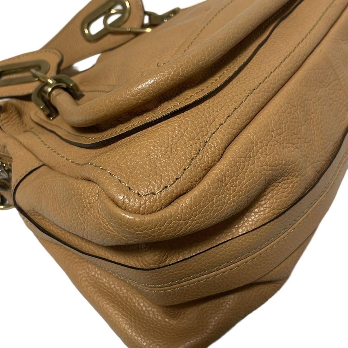 Chloe(クロエ) ハンドバッグ パラティ ライトブラウン レザー - メルカリ