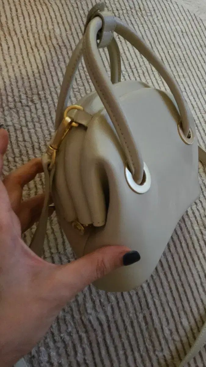 OSOI サークル ミニバック ウォッシュド ベージュ