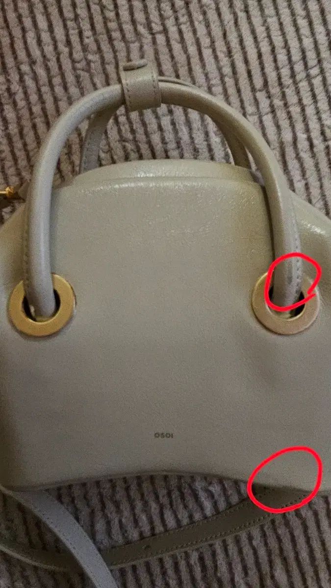  OSOI サークル ミニバック ウォッシュド ベージュ メッセンジャーバッグ ショルダーバッグ