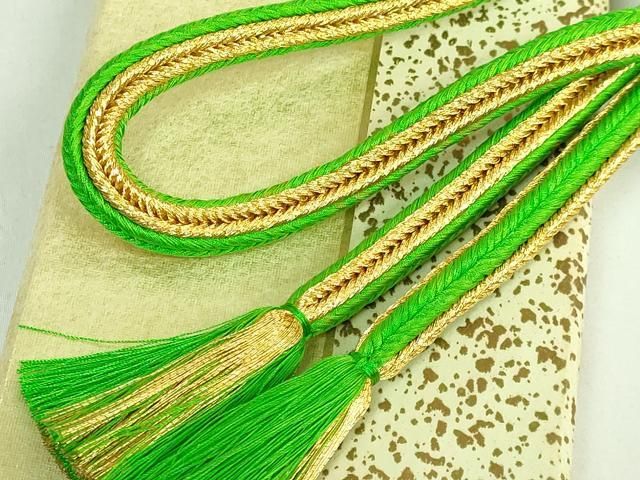 上 有職組紐道明 帯締め 丸源氏組 金糸 宮内庁御用 国立博物館御用 東京芸術大学御用 kh 6