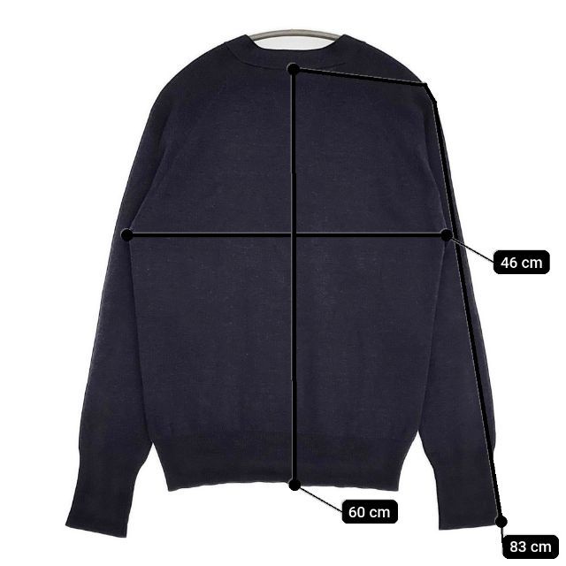 45R/45rpm スビン総針カーディガン 定価40700円 華夏 コットン