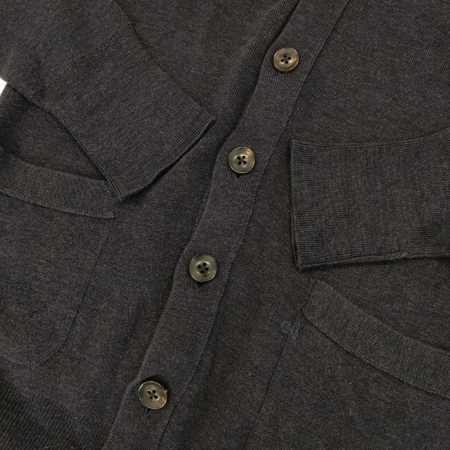 45R/45rpm スビン総針カーディガン 定価40700円 華夏 コットン