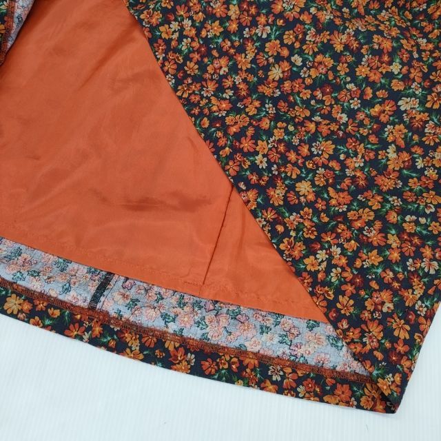  Pal las Palace ビエラ木春菊柄ワンピース 総柄 プルオーバー ドレス ワンピース オレンジ ネイビー レディース パラスパレス 5-1204 M∞ 長袖 七分袖 その他