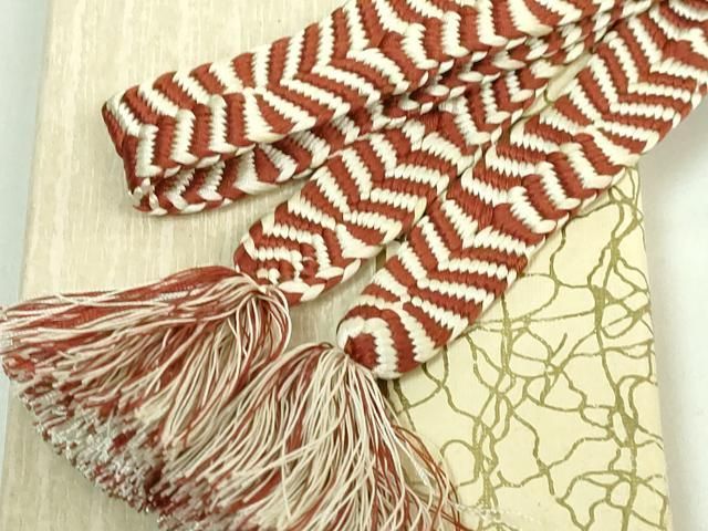 上 有職組紐道明 帯締め 唐組 白菊 宮内庁御用 国立博物館御用 東京芸術大学御用 kh 6