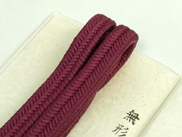  上 有職組紐道明 帯締め 冠組 小豆色 宮内庁御用 国立博物館御用 東京芸術大学御用 kh 6 その他 和装小物