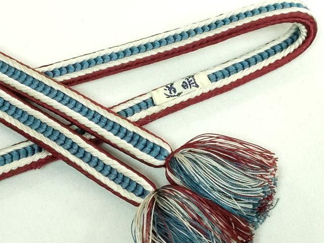 平和屋着物●極上　有職組紐道明　帯締め　冠組　濃藍色　宮内庁御用　国立博物館御用　東京芸術大学御用　逸品　AABB3793ay 平和屋着物極上 有職組紐道明 帯締め 冠組 濃藍色 宮内庁御用 国立