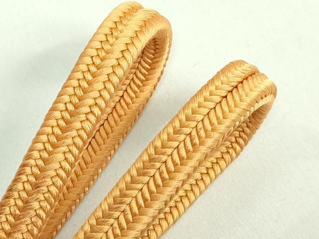 上 有職組紐道明 帯締め 冠組 紅鬱金 宮内庁御用 国立博物館御用 東京芸術大学御用 kh 6