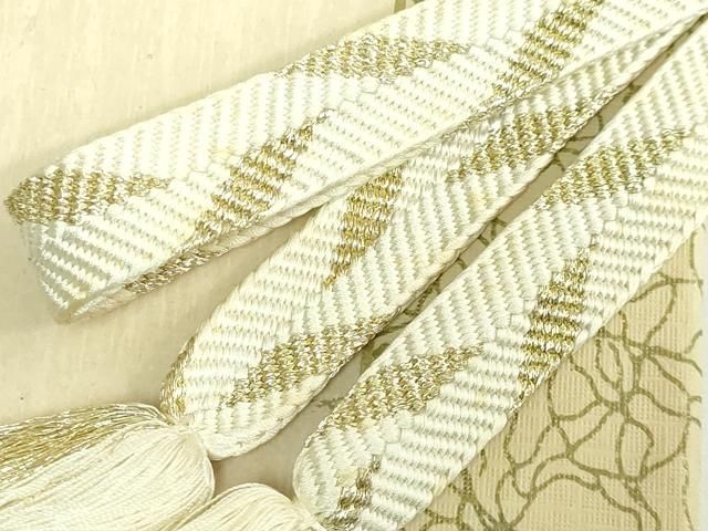 平和屋本店○極上 有職組紐道明 帯締め 笹浪組 金糸 宮内庁御用 国立