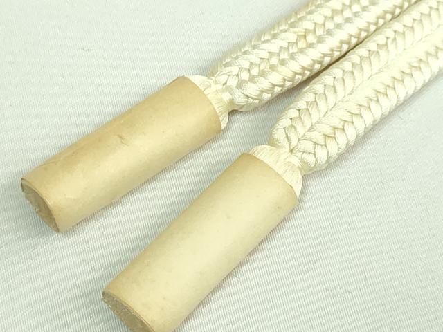 平和屋本店○極上 有職組紐道明 帯締め 冠組 白色 宮内庁御用 国立