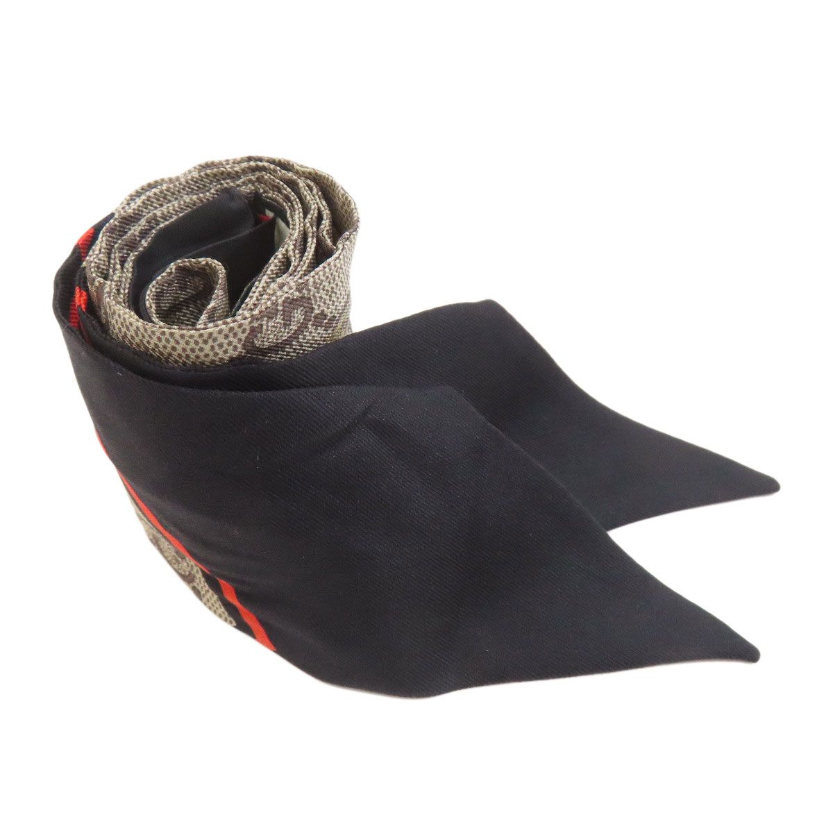 GUCCI グッチ ネックボウ ビー スカーフ シルク レディース