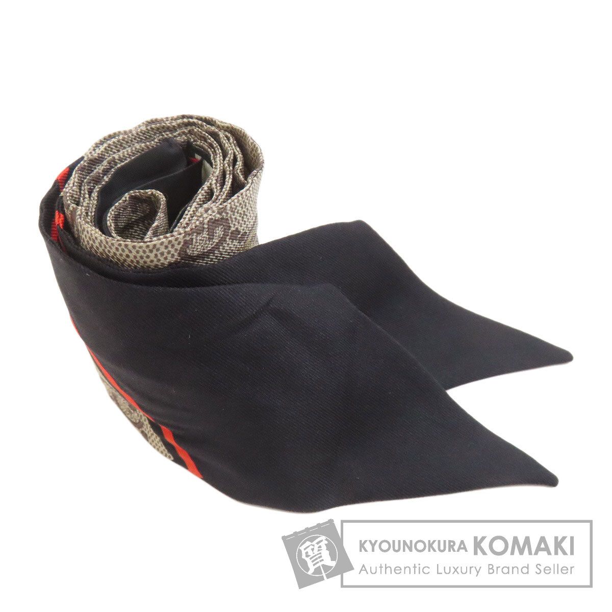 GUCCI グッチ ネックボウ ビー スカーフ シルク レディース