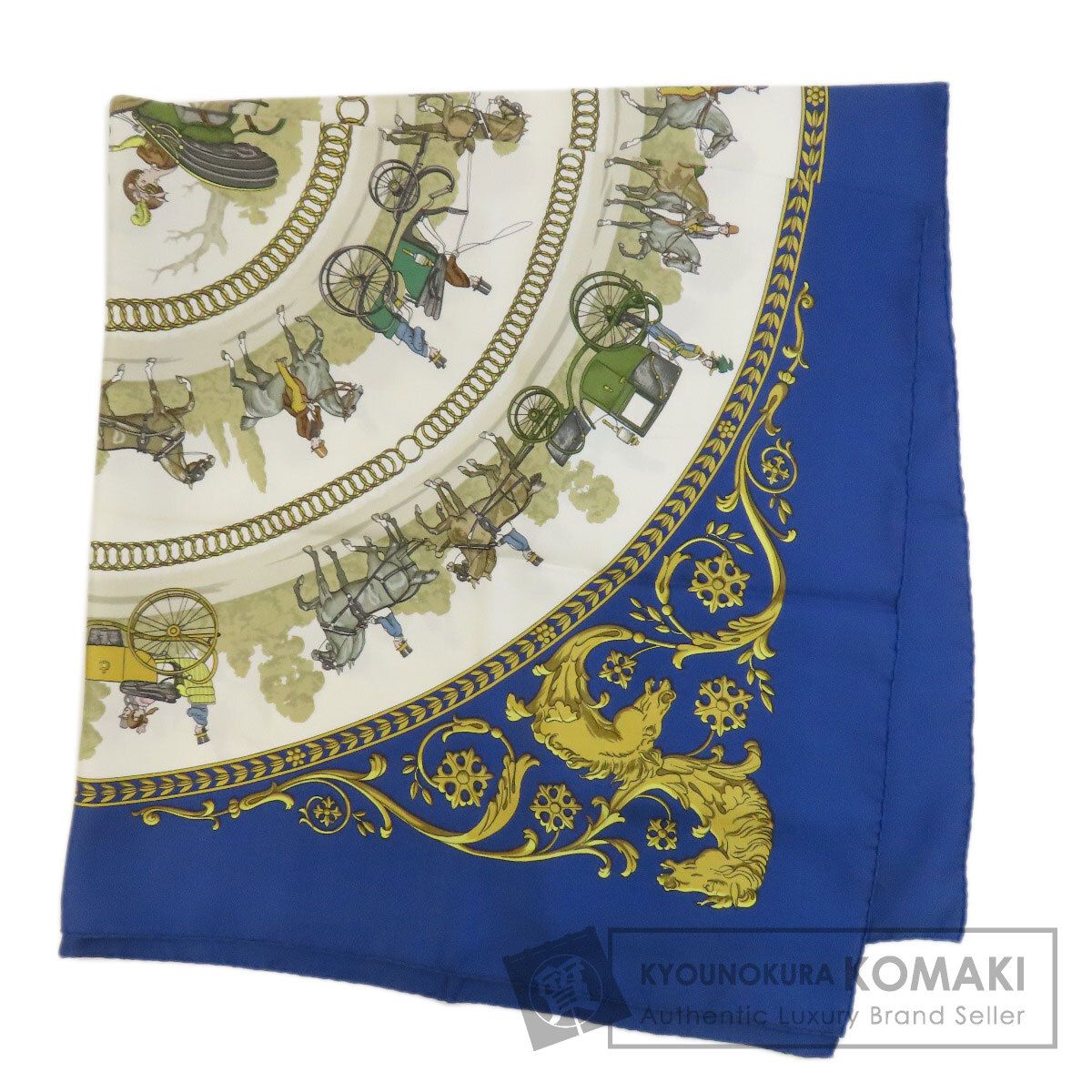 HERMES エルメス カレ90 ロンシャンへの散歩 スカーフ シルク