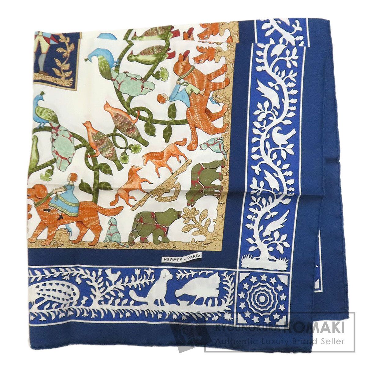 HERMES エルメス カレ90 古き良きアメリカ スカーフ シルク レディース