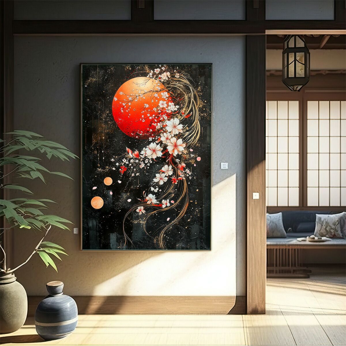 A2サイズ（約42x59cm）】【lm-poster-2906】【フレーム付き】和柄