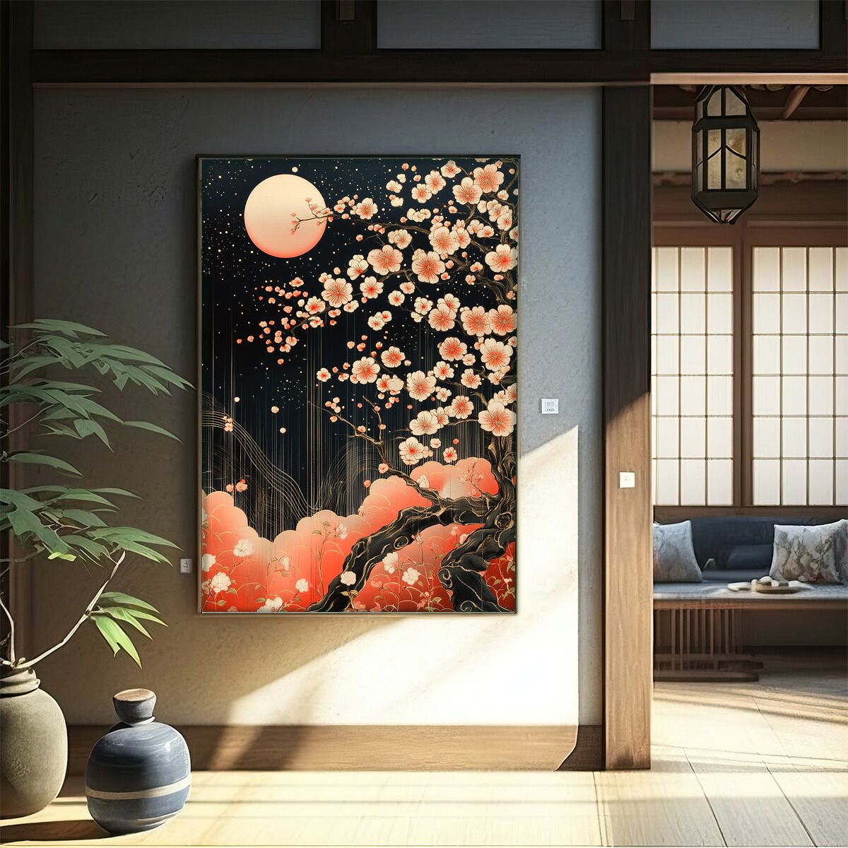B1サイズ（約73x103cm）】【lm-poster-2968】【フレーム付き】和柄