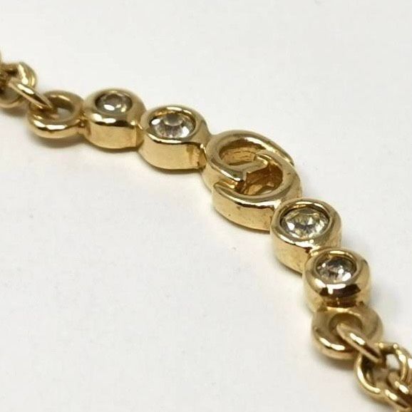 Chiristian Dior ネックレス ゴールドカラー CDロゴ 本物 日本航空機内