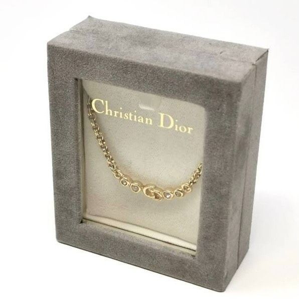Chiristian Dior ネックレス ゴールドカラー CDロゴ 本物 日本航空機内