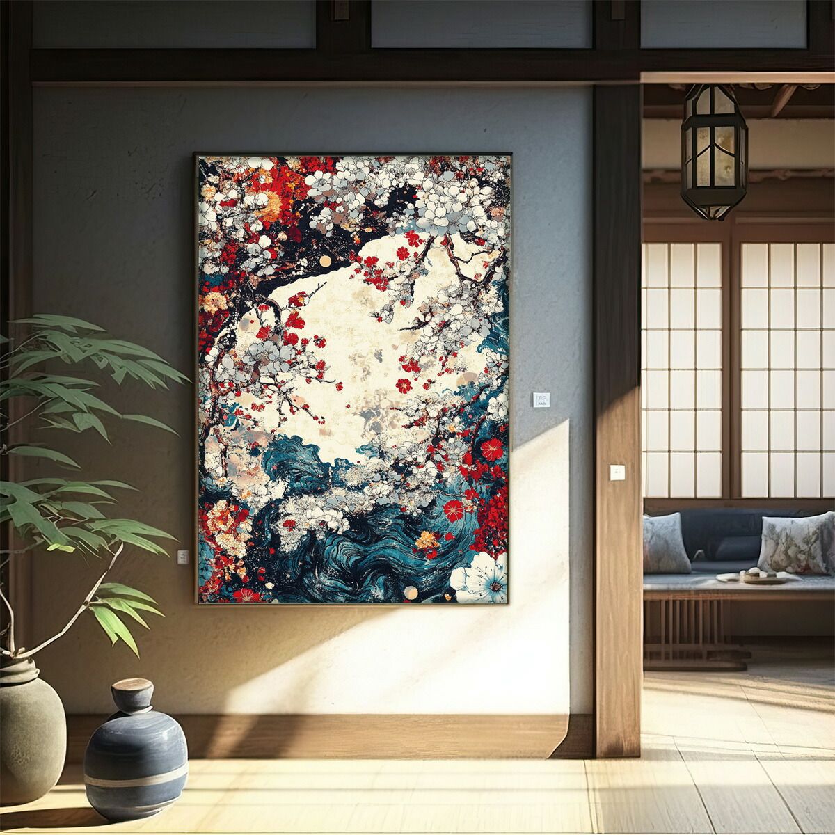 A2サイズ（約42x59cm）】【lm-poster-2926】【フレーム付き】和柄