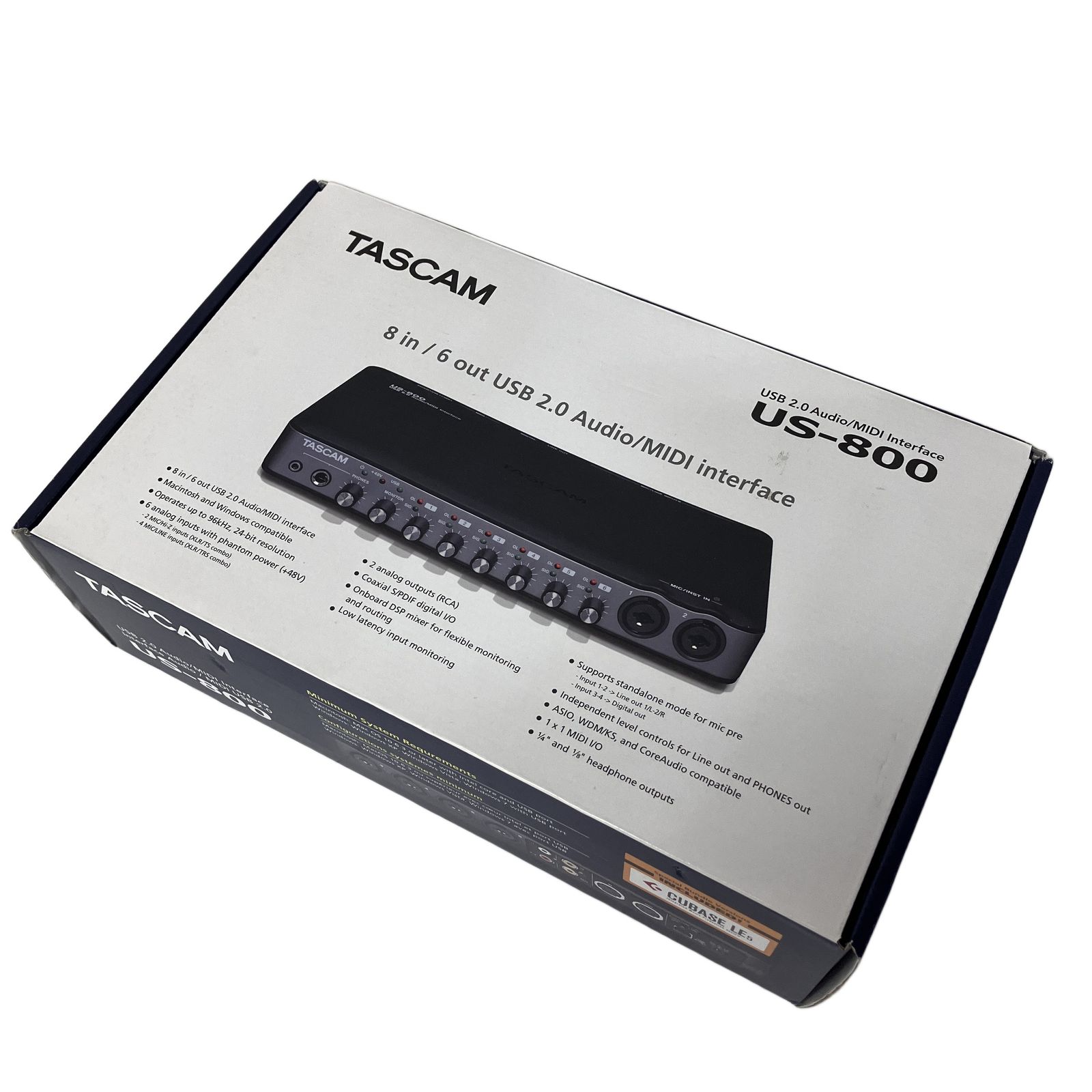 TASCAM US-800 8 in 6 out USB 2.0 オーディオ MIDI インターフェース DTM