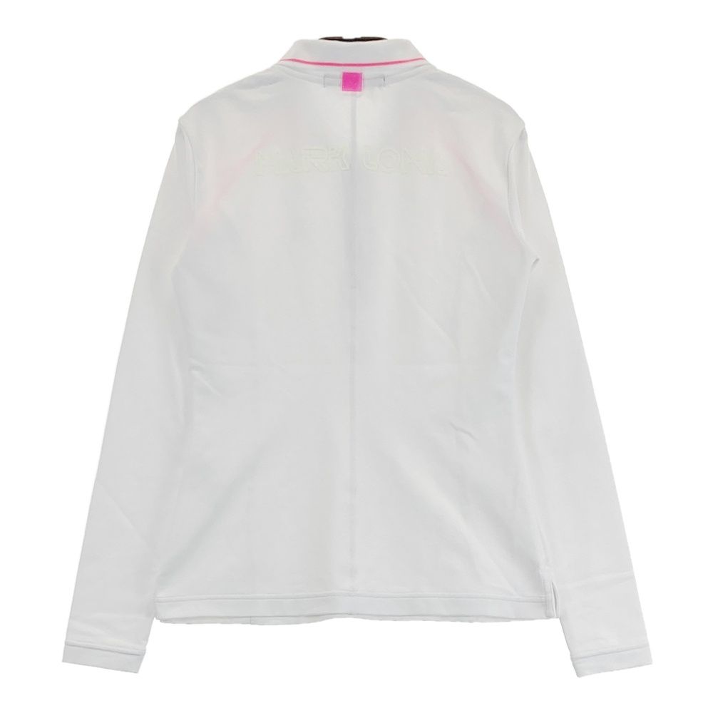 サイズ 36 MARK-LONA マークアンドロナ 長袖ポロシャツ スカル ホワイト系 ゴルフウェア レディース ストスト